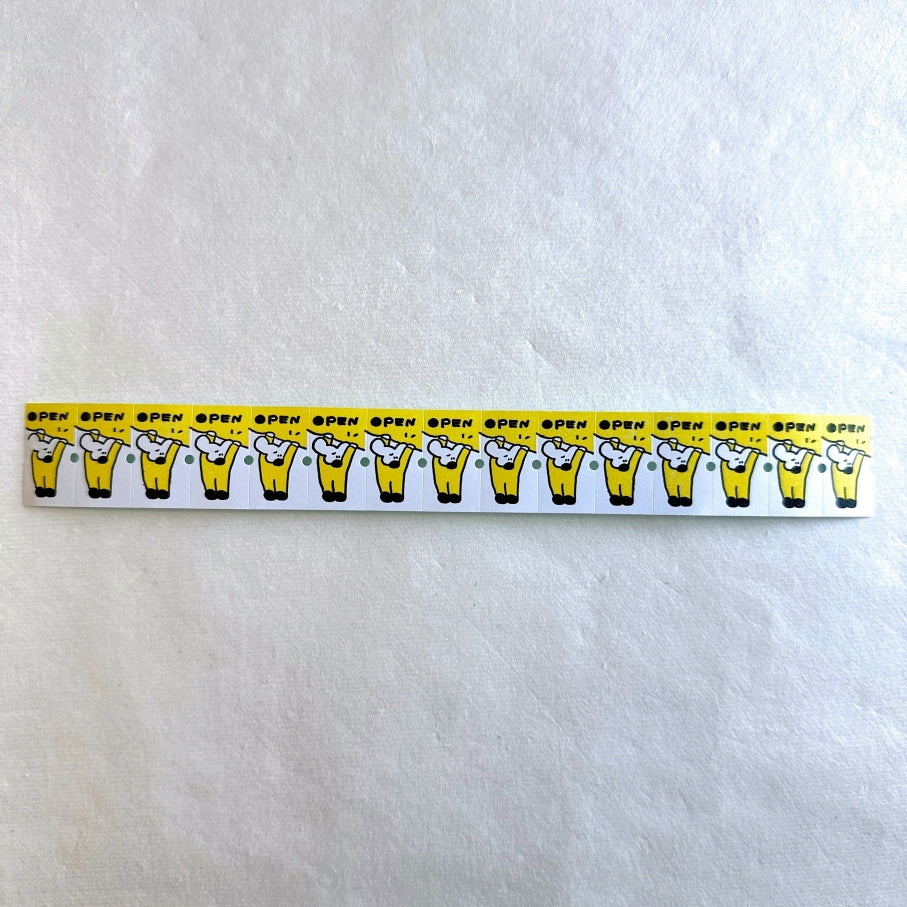 1991w2992 - OPEN! label sticker roll SAMPLES