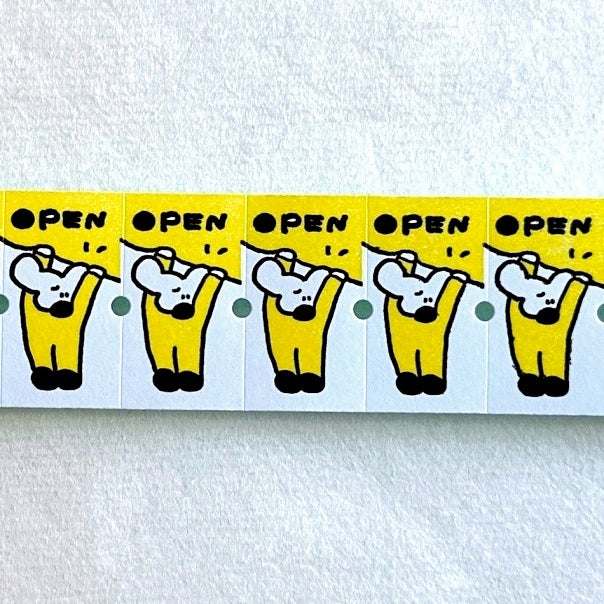 1991w2992 - OPEN! label sticker roll SAMPLES