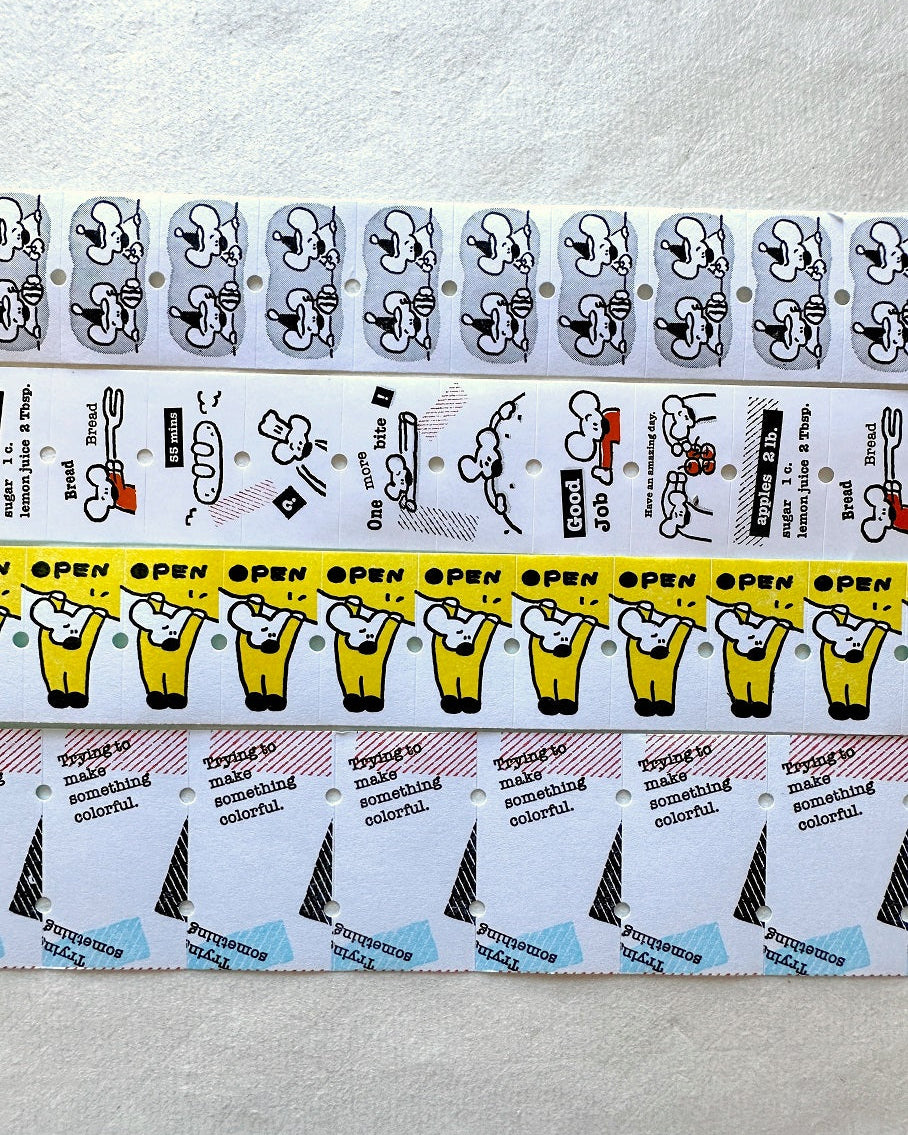 1991w2992 - OPEN! label sticker roll SAMPLES