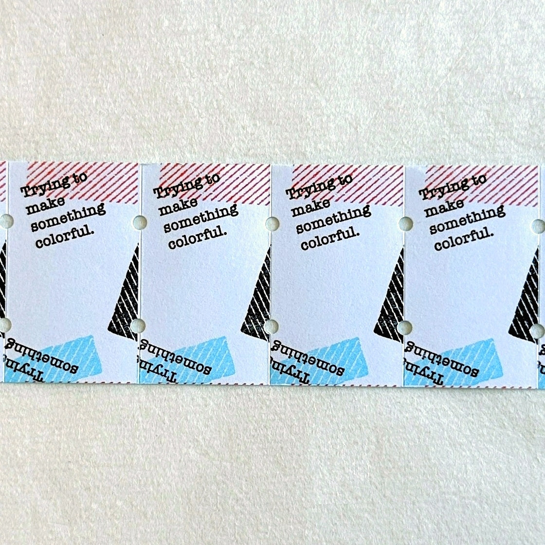 1991w2992 - Make Something Colorful label sticker roll SAMPLES