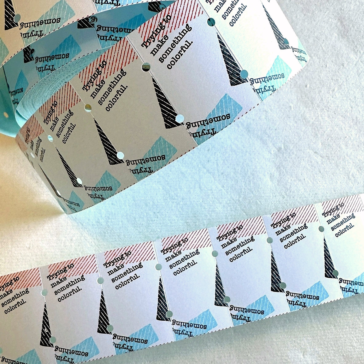 1991w2992 - Make Something Colorful label sticker roll SAMPLES