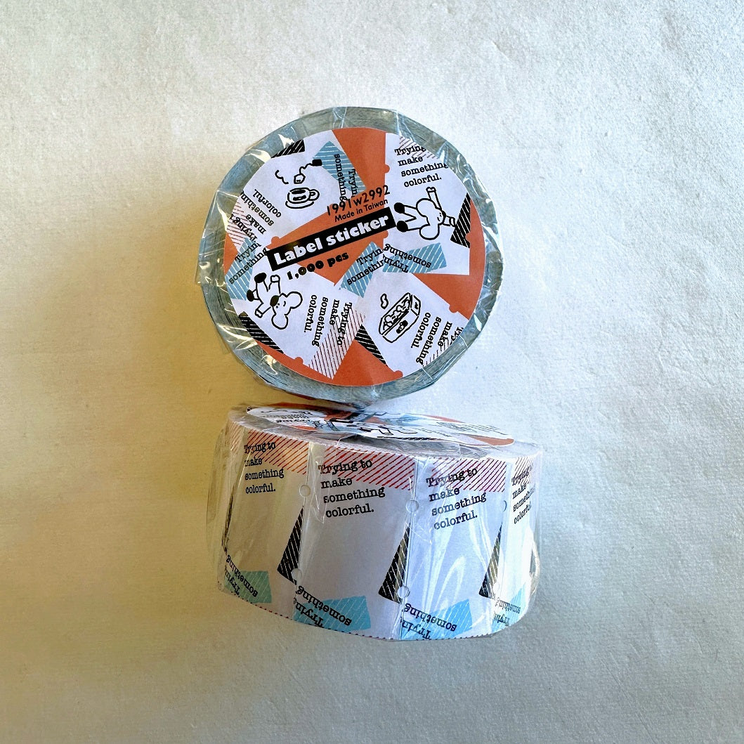 1991w2992 - Make Something Colorful label sticker roll SAMPLES
