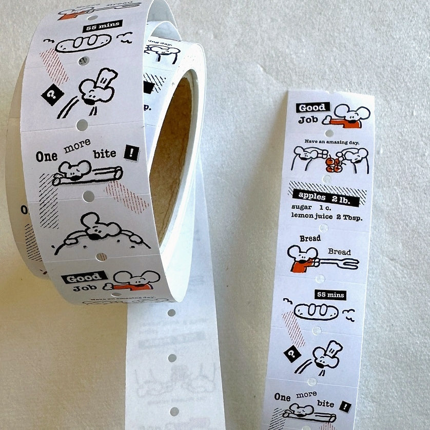 1991w2992 - Apples and Us label sticker roll SAMPLES
