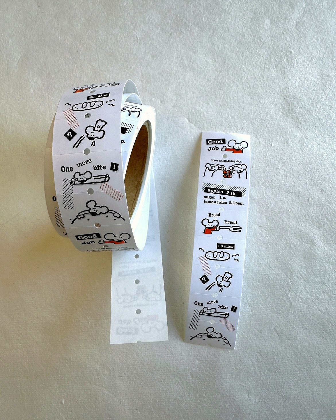 1991w2992 - Apples and Us label sticker roll SAMPLES