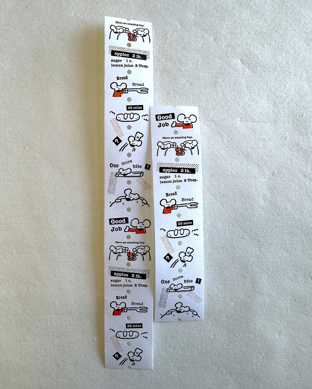 1991w2992 - Apples and Us label sticker roll SAMPLES