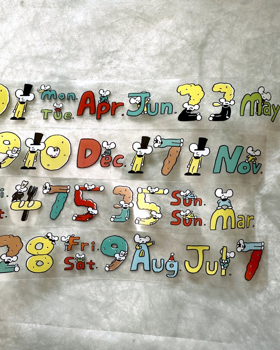 1991w2992 - Numbers PET tape SAMPLES