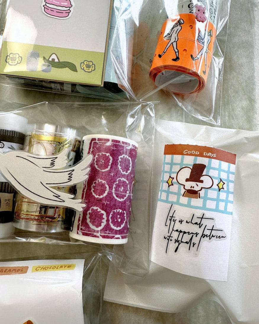 1991w2992 - Modern Mouse perforated sticky memo tape SAMPLES