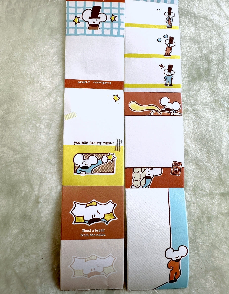 1991w2992 - Modern Mouse perforated sticky memo tape SAMPLES