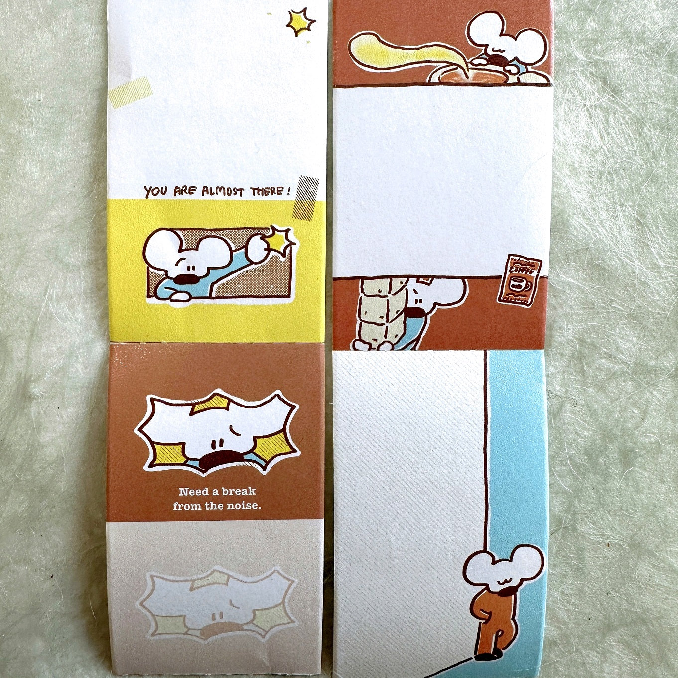 1991w2992 - Modern Mouse perforated sticky memo tape SAMPLES