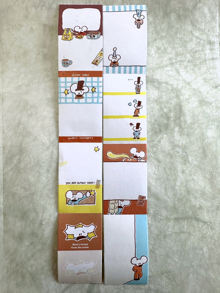 1991w2992 - Modern Mouse perforated sticky memo tape SAMPLES