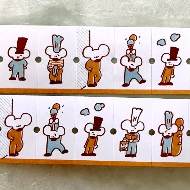 1991w2992 - A Busy Day label sticker roll SAMPLES