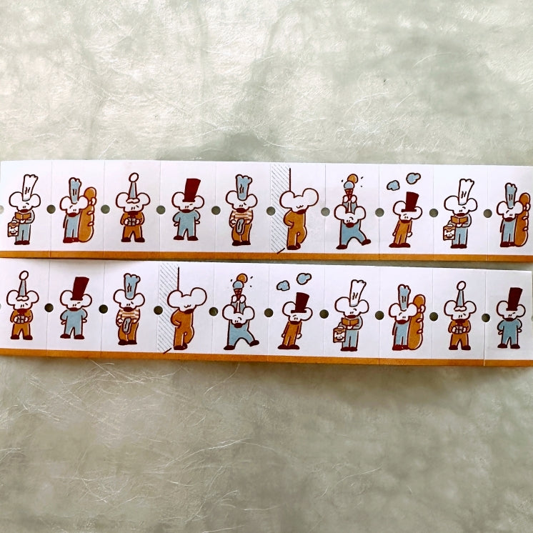 1991w2992 - A Busy Day label sticker roll SAMPLES