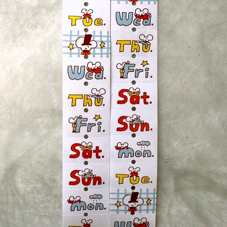 1991w2992 - Day by Day label sticker roll SAMPLES