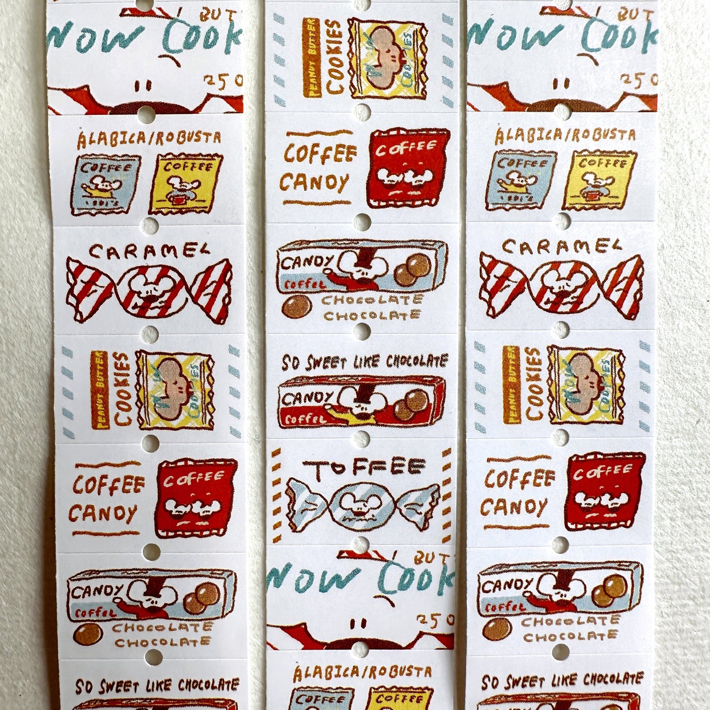 1991w2992 - Cookies label sticker roll SAMPLES