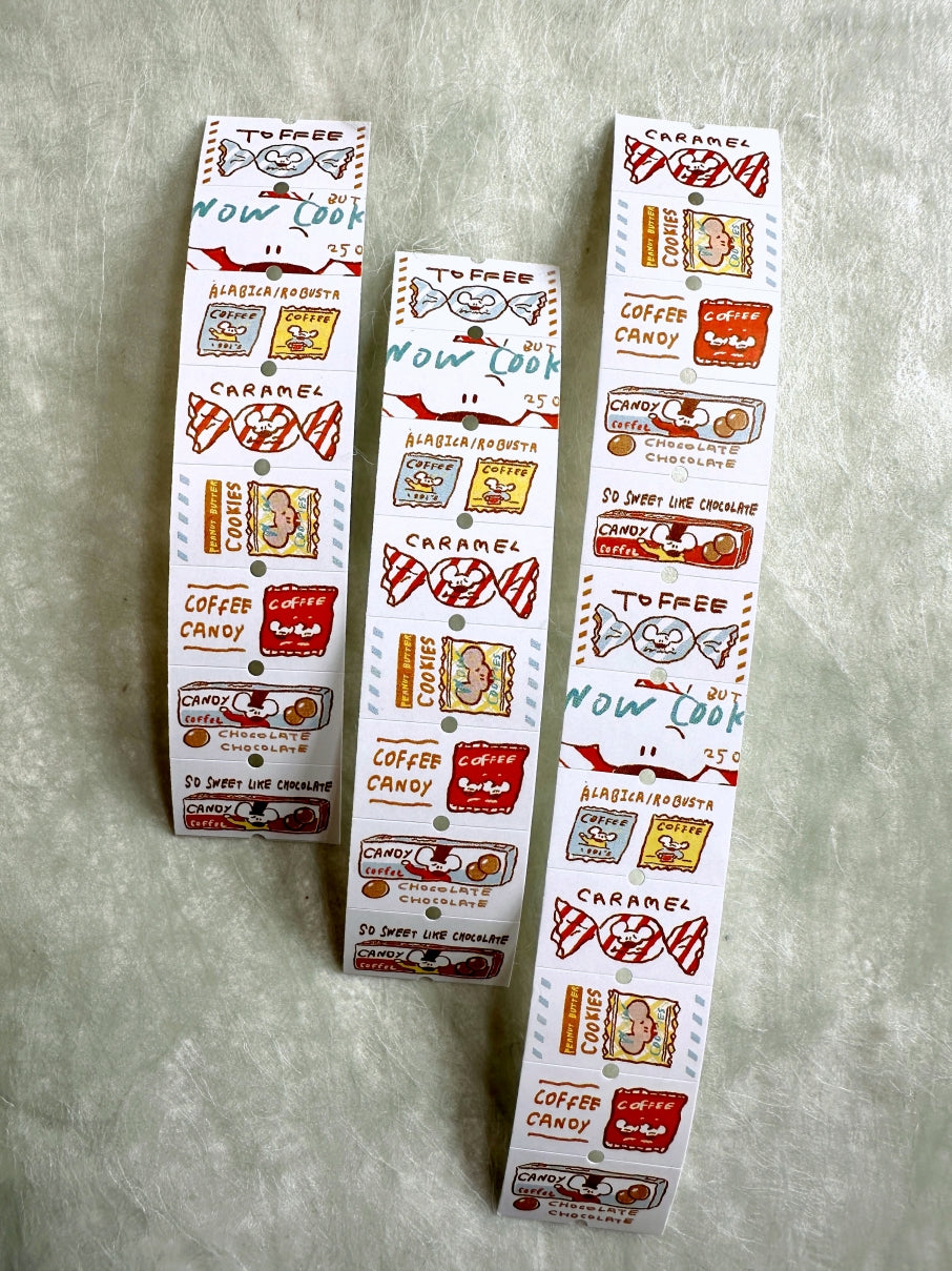1991w2992 - Cookies label sticker roll SAMPLES