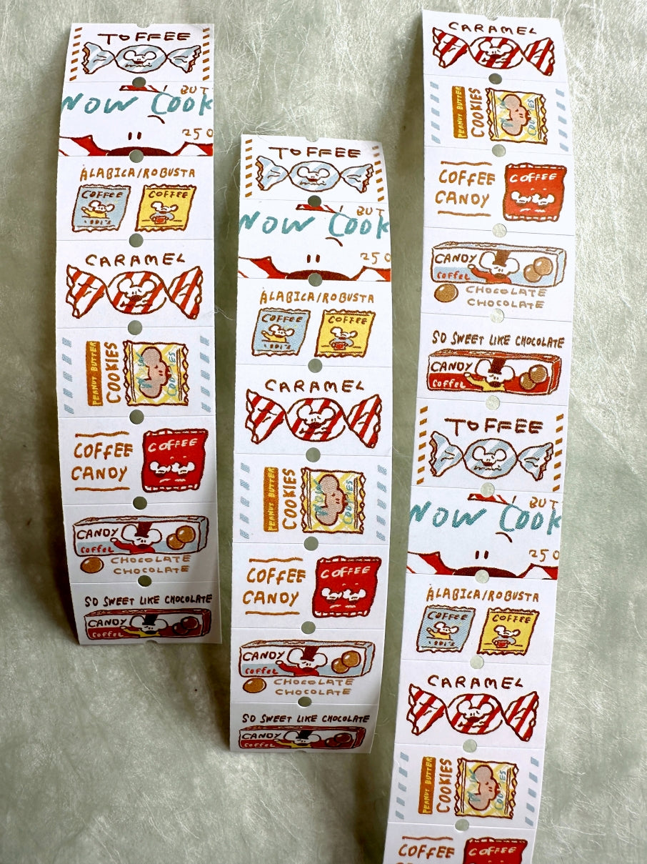 1991w2992 - Cookies label sticker roll SAMPLES