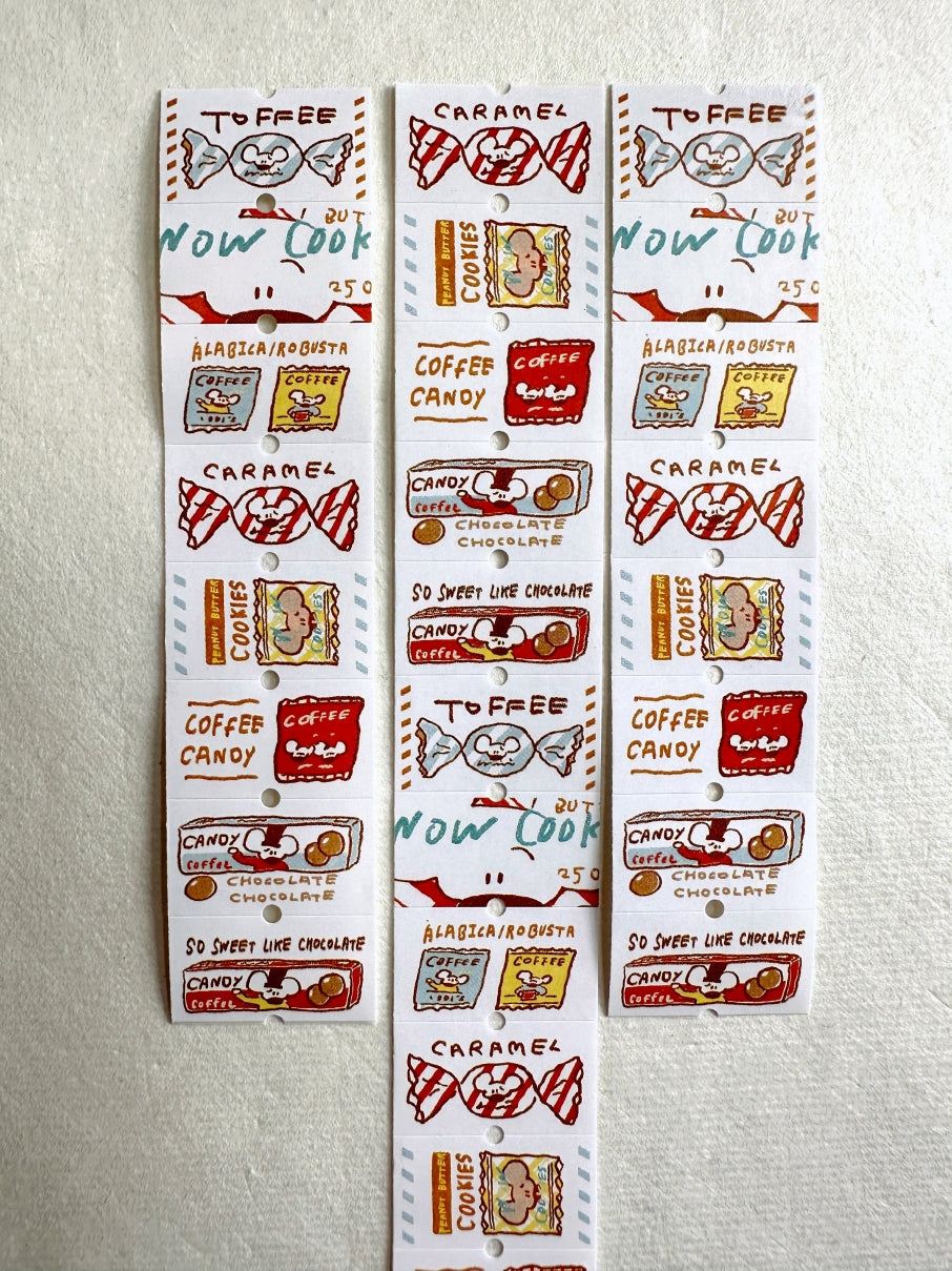 1991w2992 - Cookies label sticker roll SAMPLES