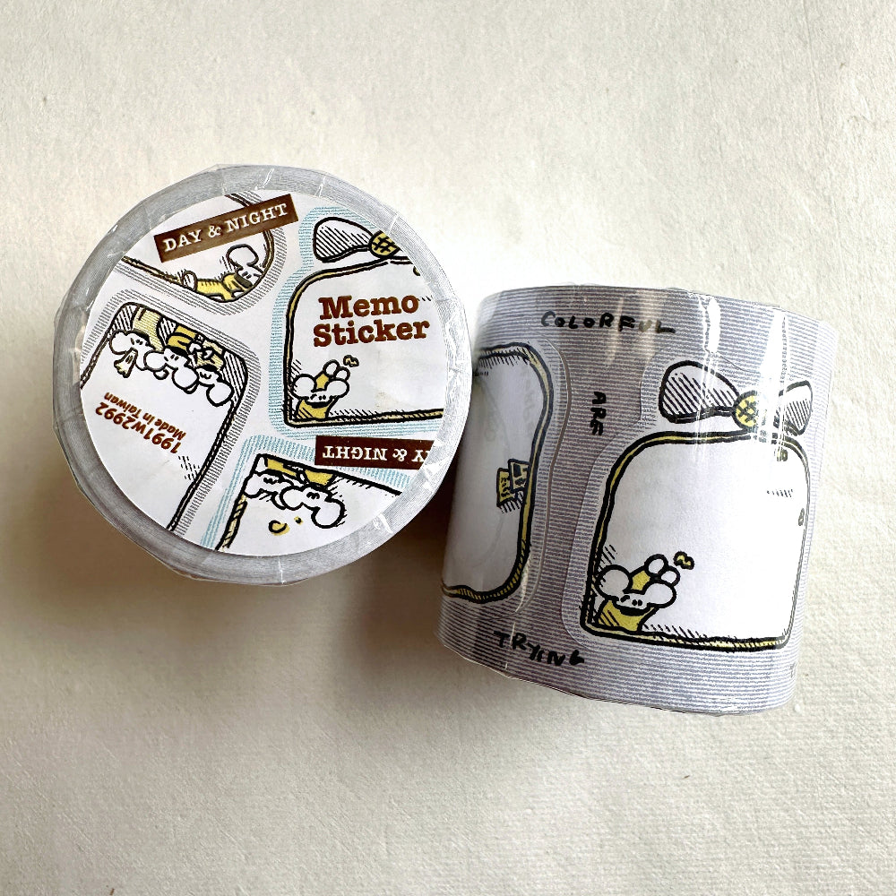 1991w2992 - Day & Night sticky memo roll SAMPLES