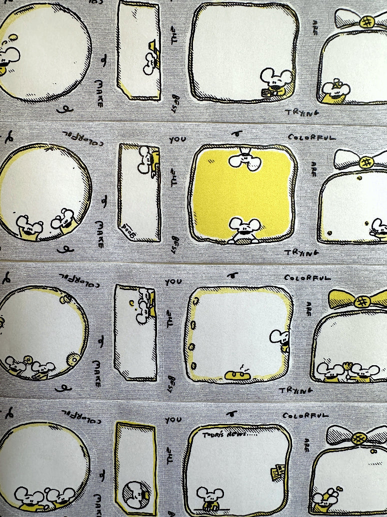 1991w2992 - Day & Night sticky memo roll SAMPLES