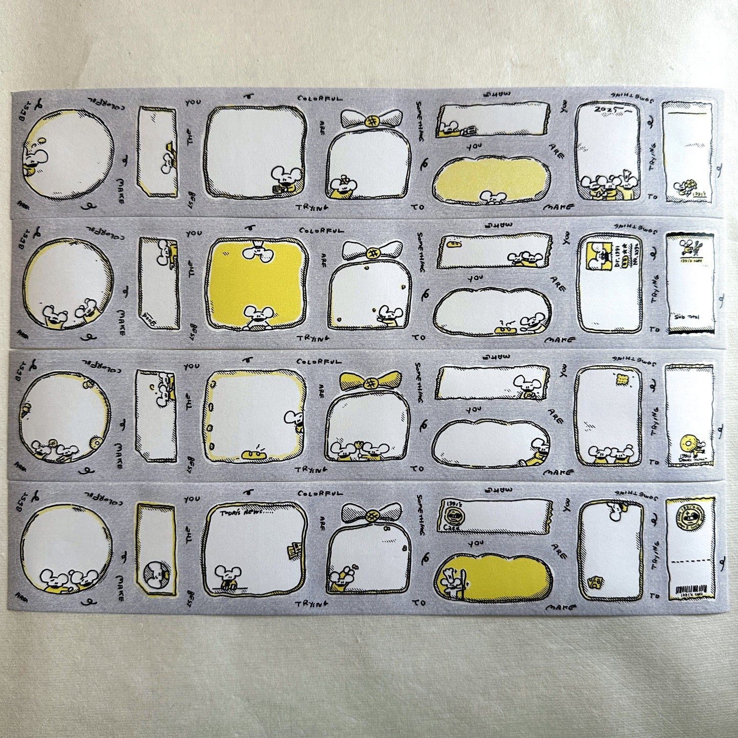 1991w2992 - Day & Night sticky memo roll SAMPLES