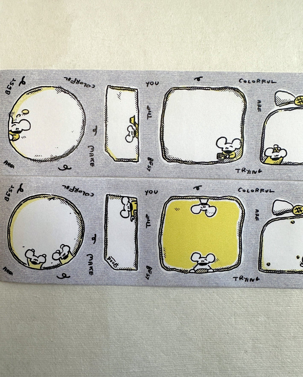 1991w2992 - Day & Night sticky memo roll SAMPLES