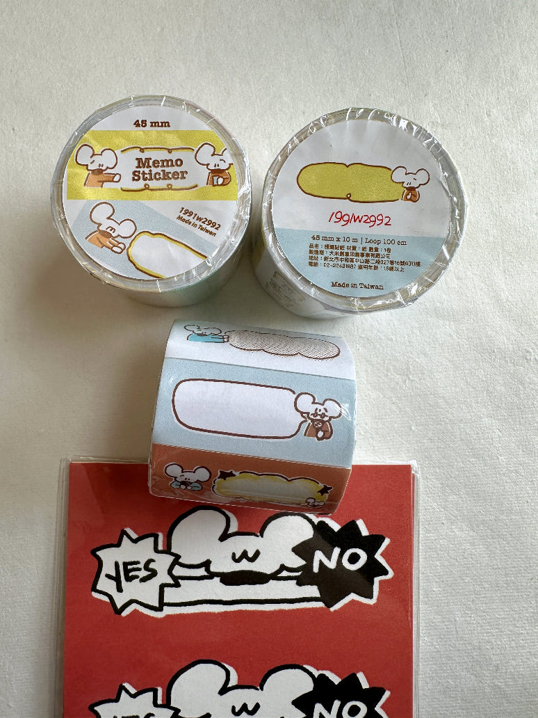 1991w2992 - Daydream die-cut paper tape sticky memo roll SAMPLES
