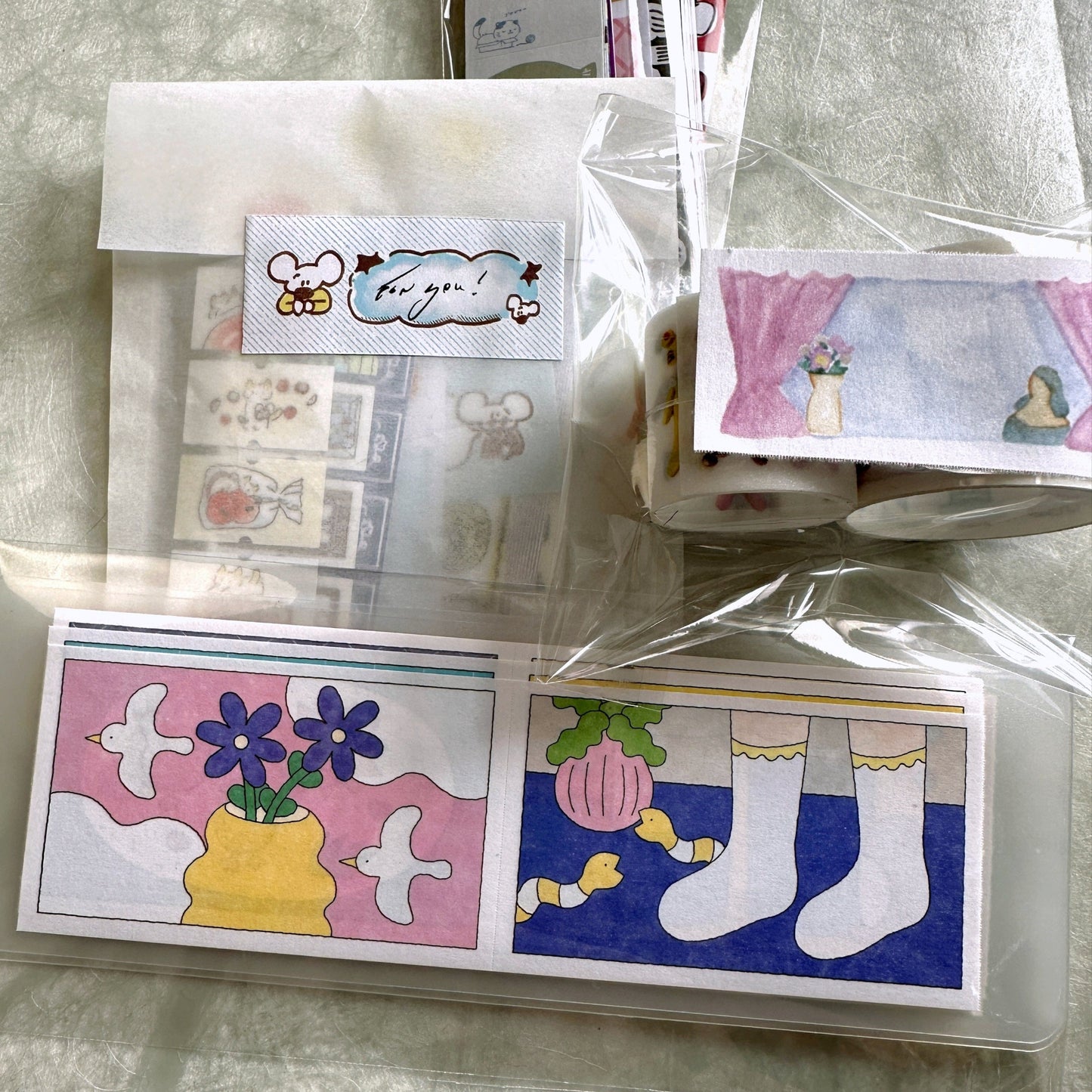 1991w2992 - Daydream die-cut paper tape sticky memo roll SAMPLES