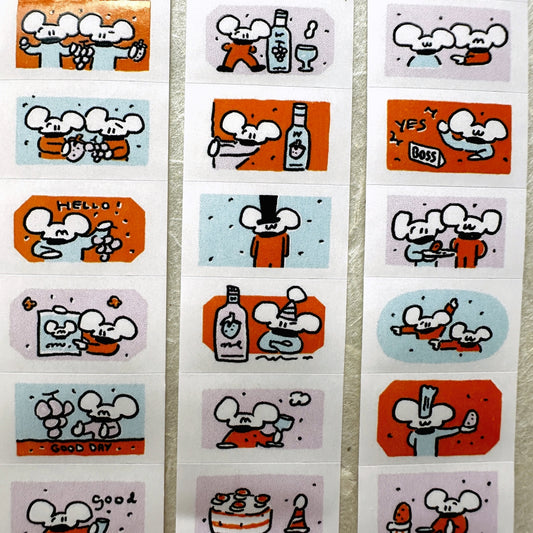 1991w2992 - Apricot Soda label stickers roll SAMPLES