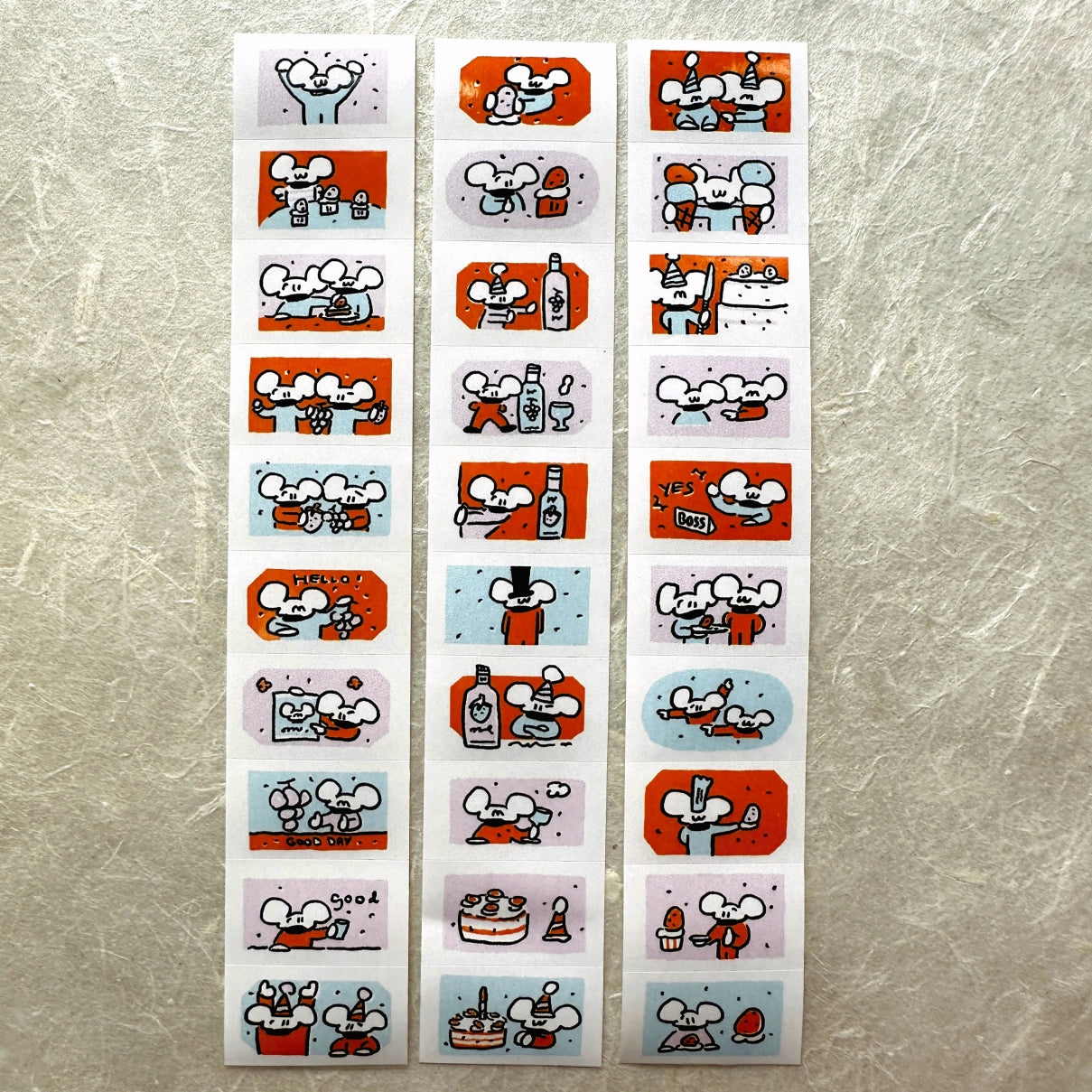 1991w2992 - Apricot Soda label stickers roll SAMPLES