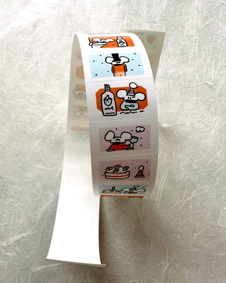 1991w2992 - Apricot Soda label stickers roll SAMPLES