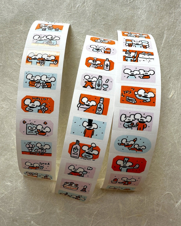 1991w2992 - Apricot Soda label stickers roll SAMPLES