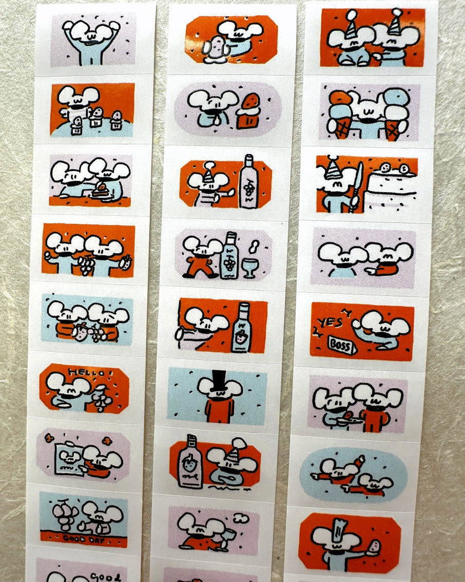 1991w2992 - Apricot Soda label stickers roll SAMPLES