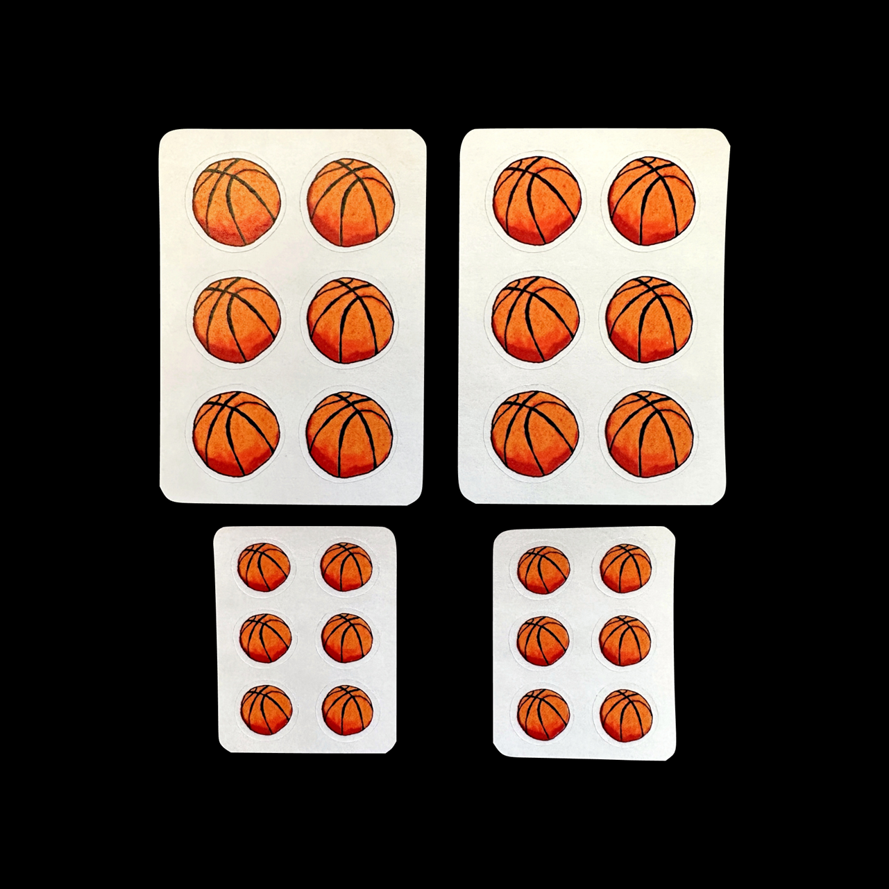 TAOthings Studio - Basketballs hand-drawn mini sticker sheets