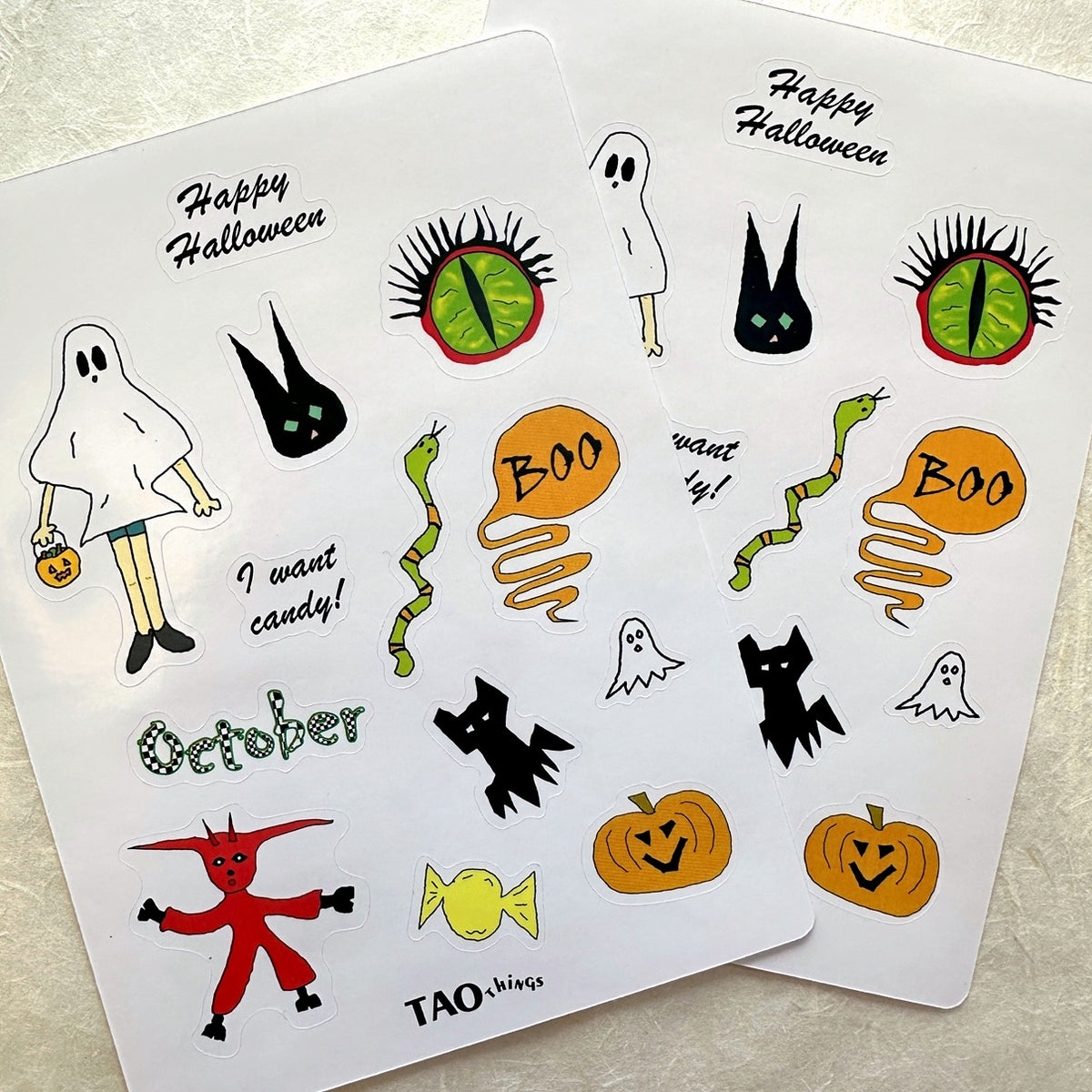 TAOthings Studio - Happy Halloween (2026) sticker sheet