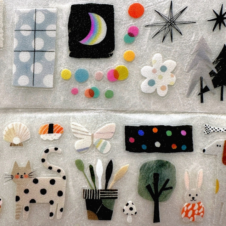 Drowsy Stickers Co. - Zhi Mian Lab kiss-cut glitter PET tape SAMPLES