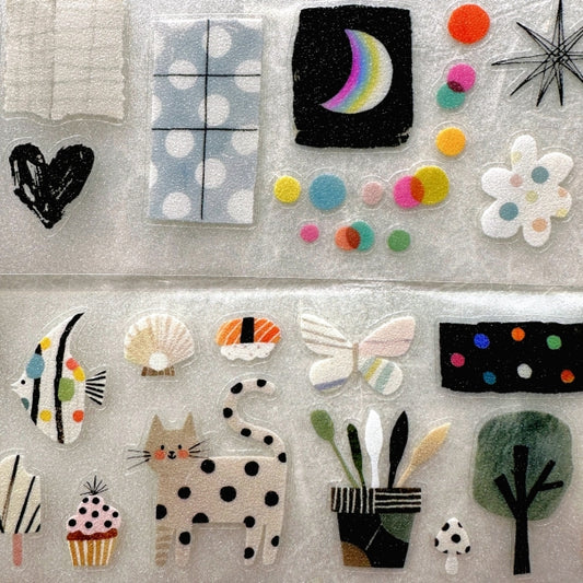 Drowsy Stickers Co. - Zhi Mian Lab kiss-cut glitter PET tape SAMPLES