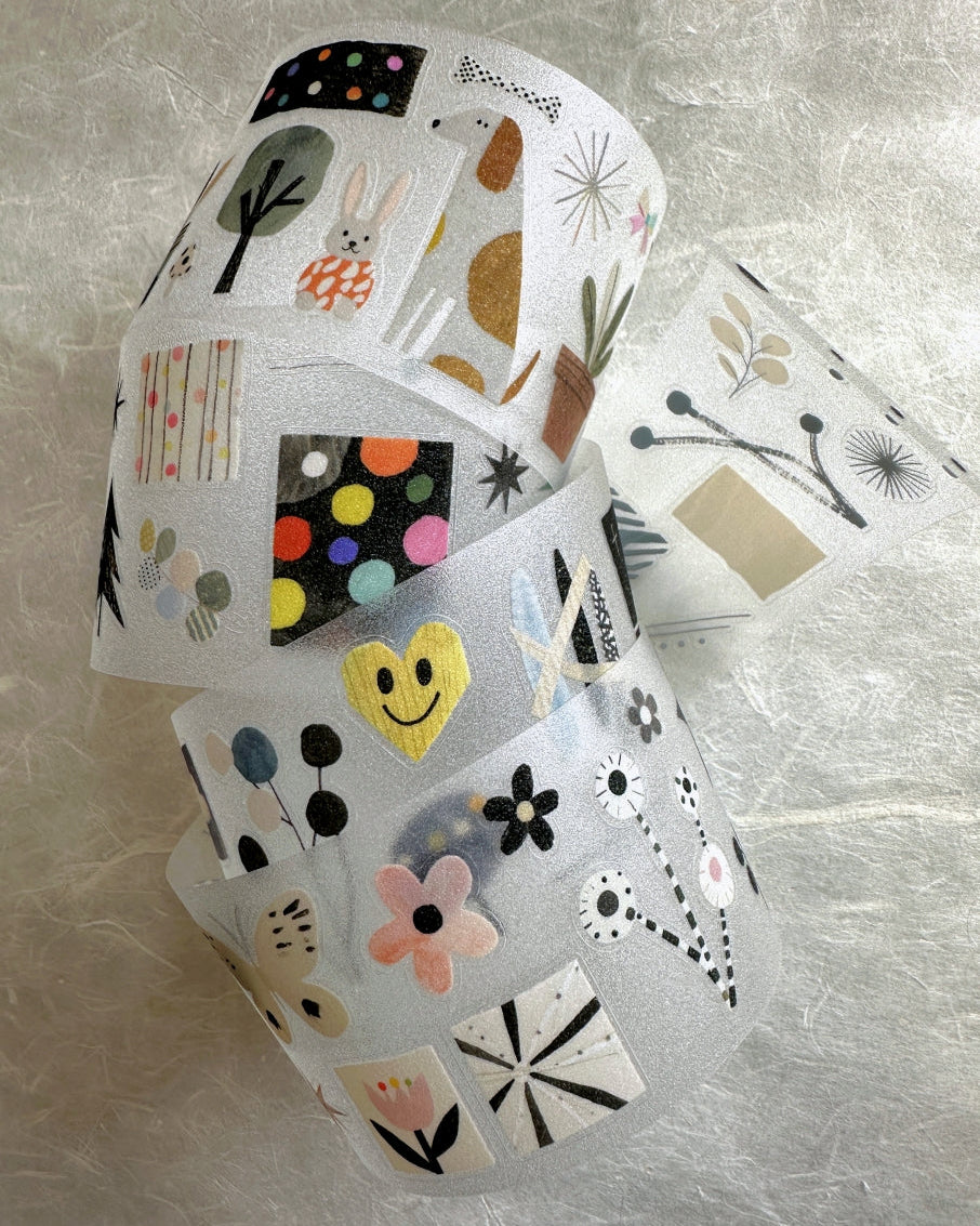 Drowsy Stickers Co. - Zhi Mian Lab kiss-cut glitter PET tape SAMPLES