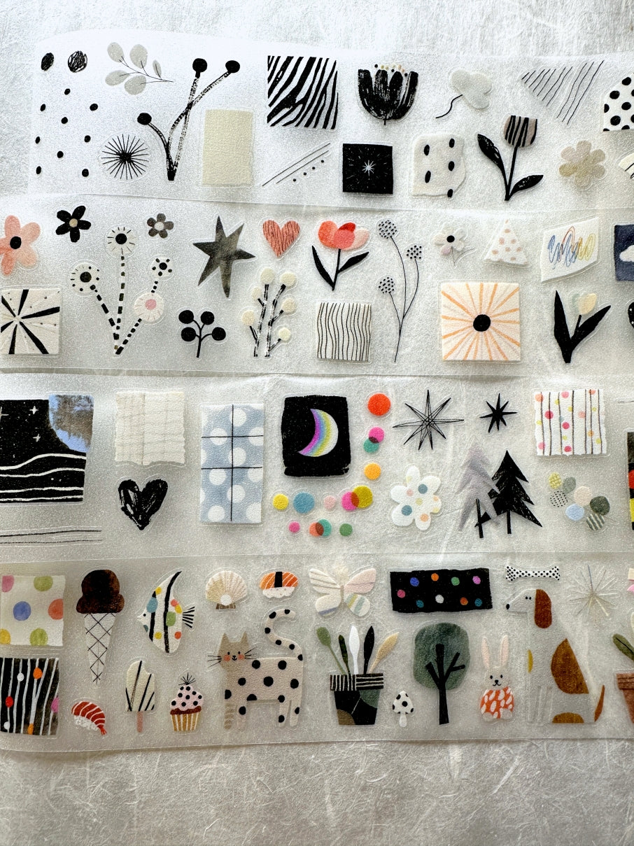 Drowsy Stickers Co. - Zhi Mian Lab kiss-cut glitter PET tape SAMPLES