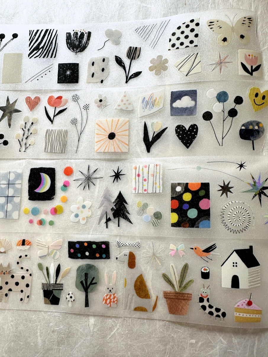 Drowsy Stickers Co. - Zhi Mian Lab kiss-cut glitter PET tape SAMPLES