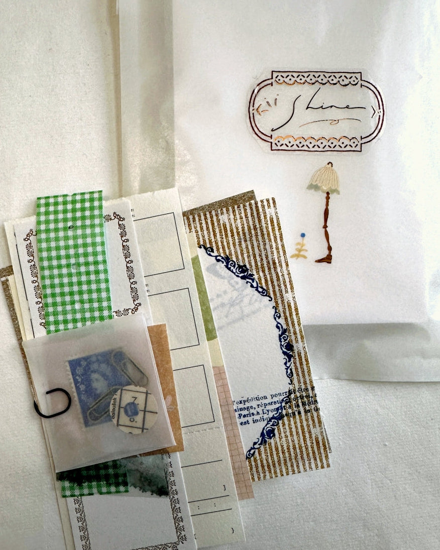 36Sublo - check pattern label sticker roll SAMPLES
