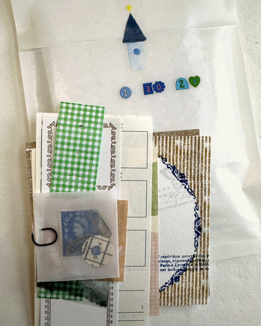 36Sublo - check pattern label sticker roll SAMPLES