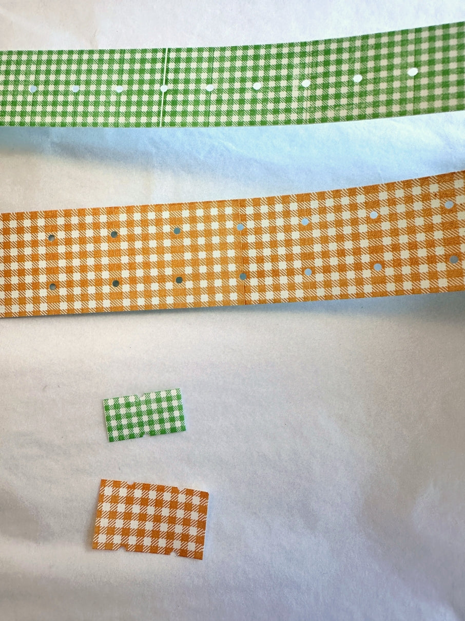 36Sublo - check pattern label sticker roll SAMPLES