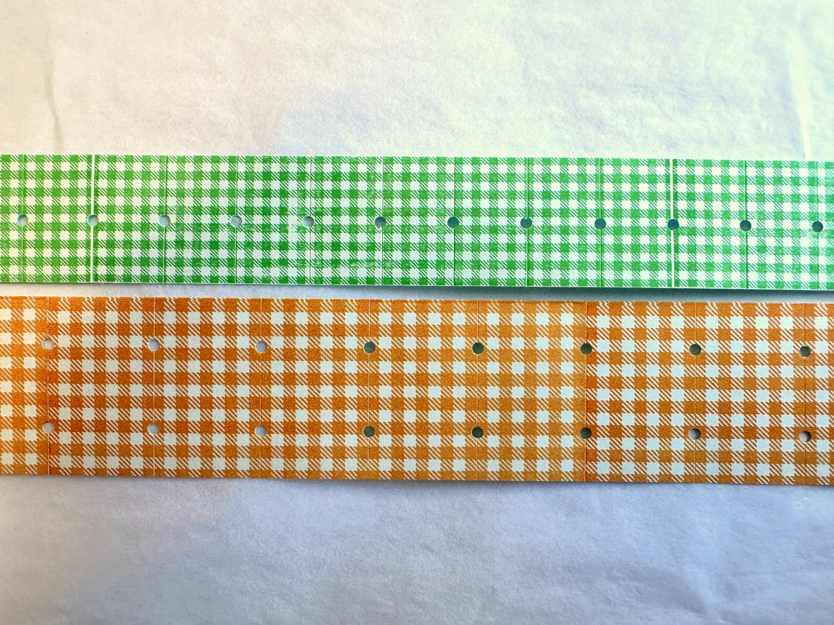 36Sublo - check pattern label sticker roll SAMPLES