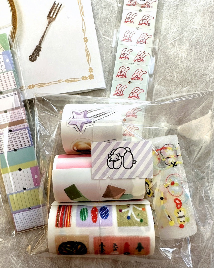 36Sublo x Necktie - Rabbit label sticker roll SAMPLES