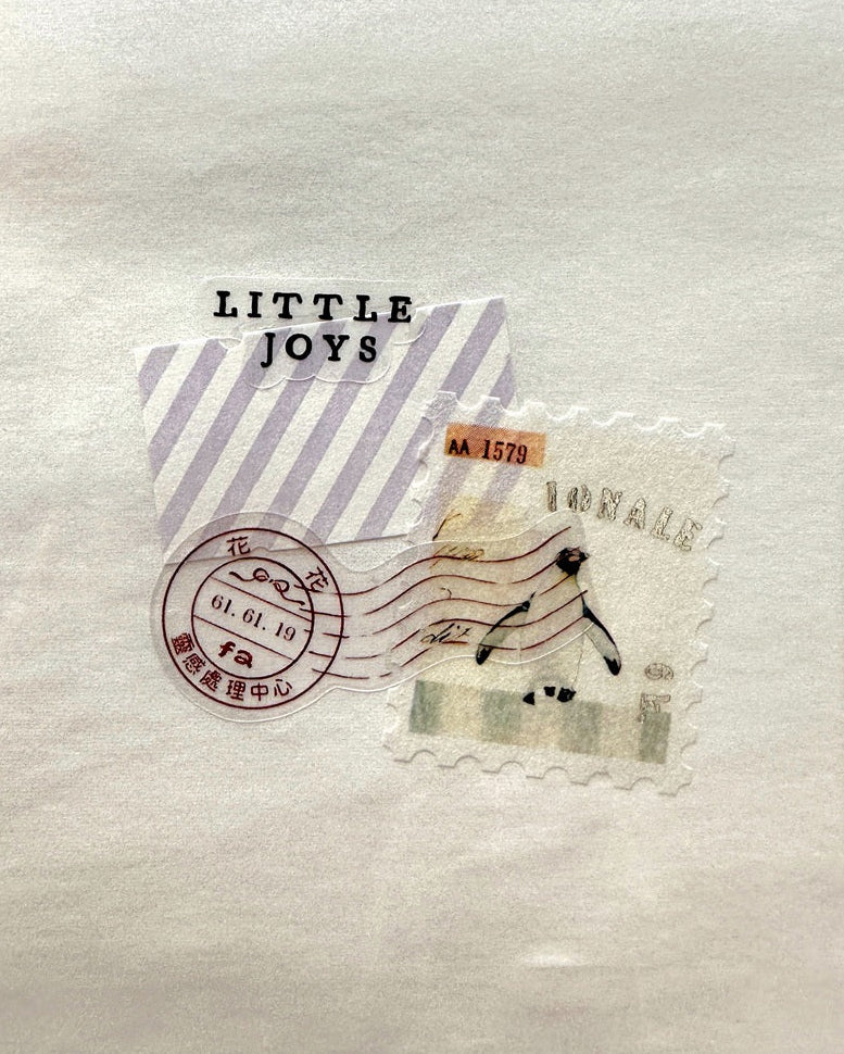 Fafa - Stationery-themed Postmarks kiss-cut PET tape SAMPLES