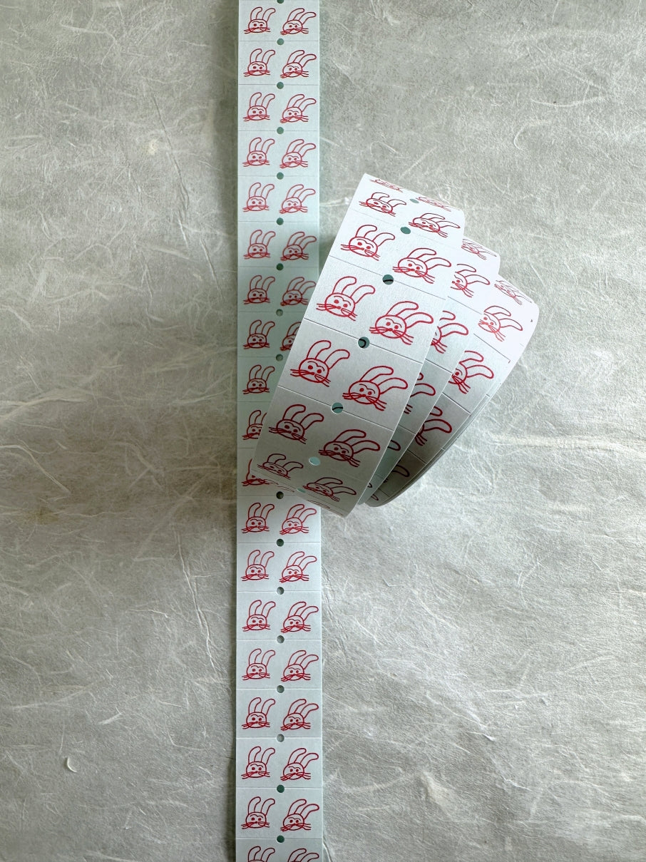 36Sublo x Necktie - Rabbit label sticker roll SAMPLES