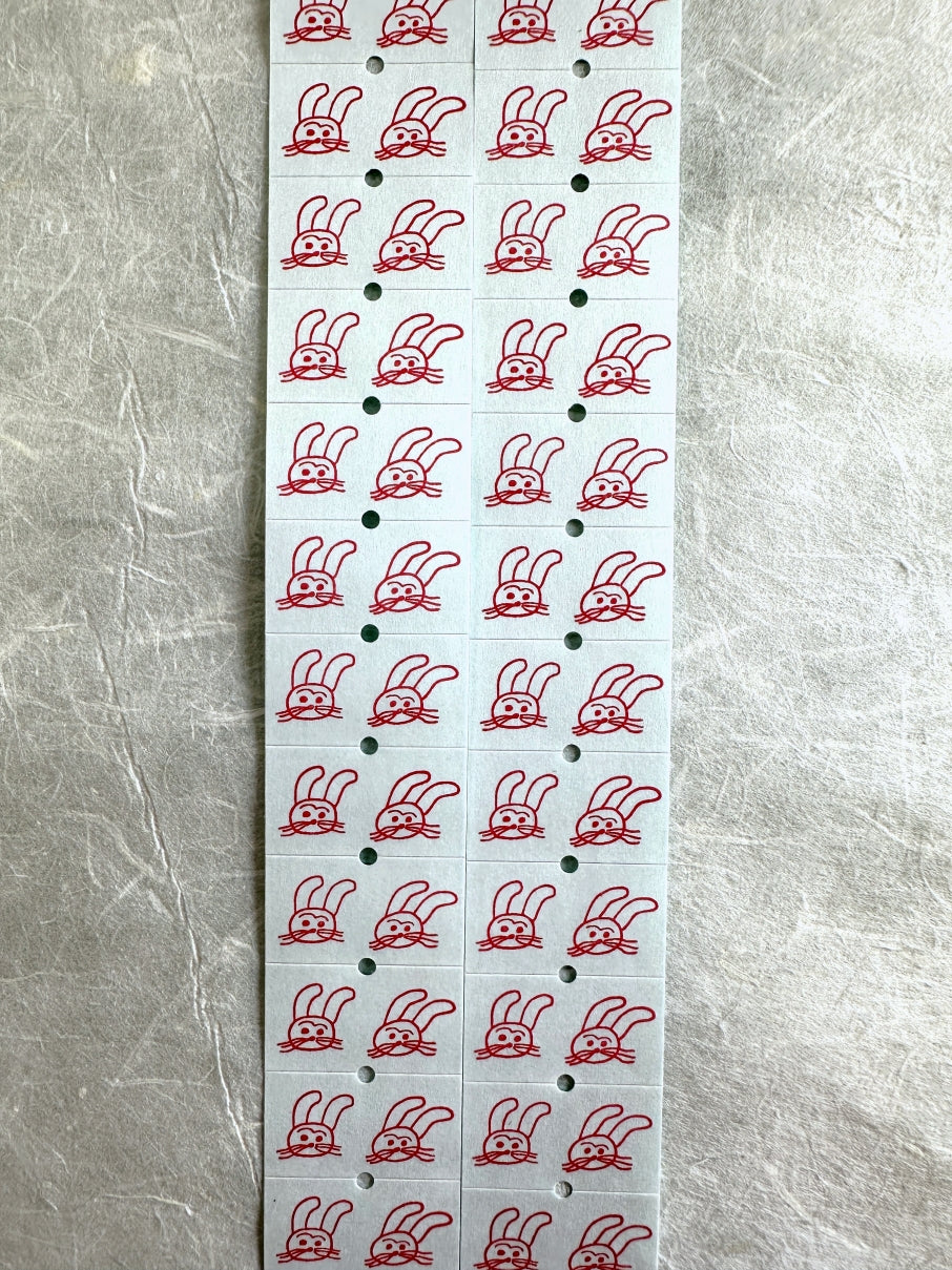 36Sublo x Necktie - Rabbit label sticker roll SAMPLES
