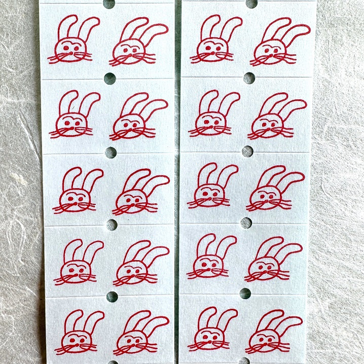 36Sublo x Necktie - Rabbit label sticker roll SAMPLES