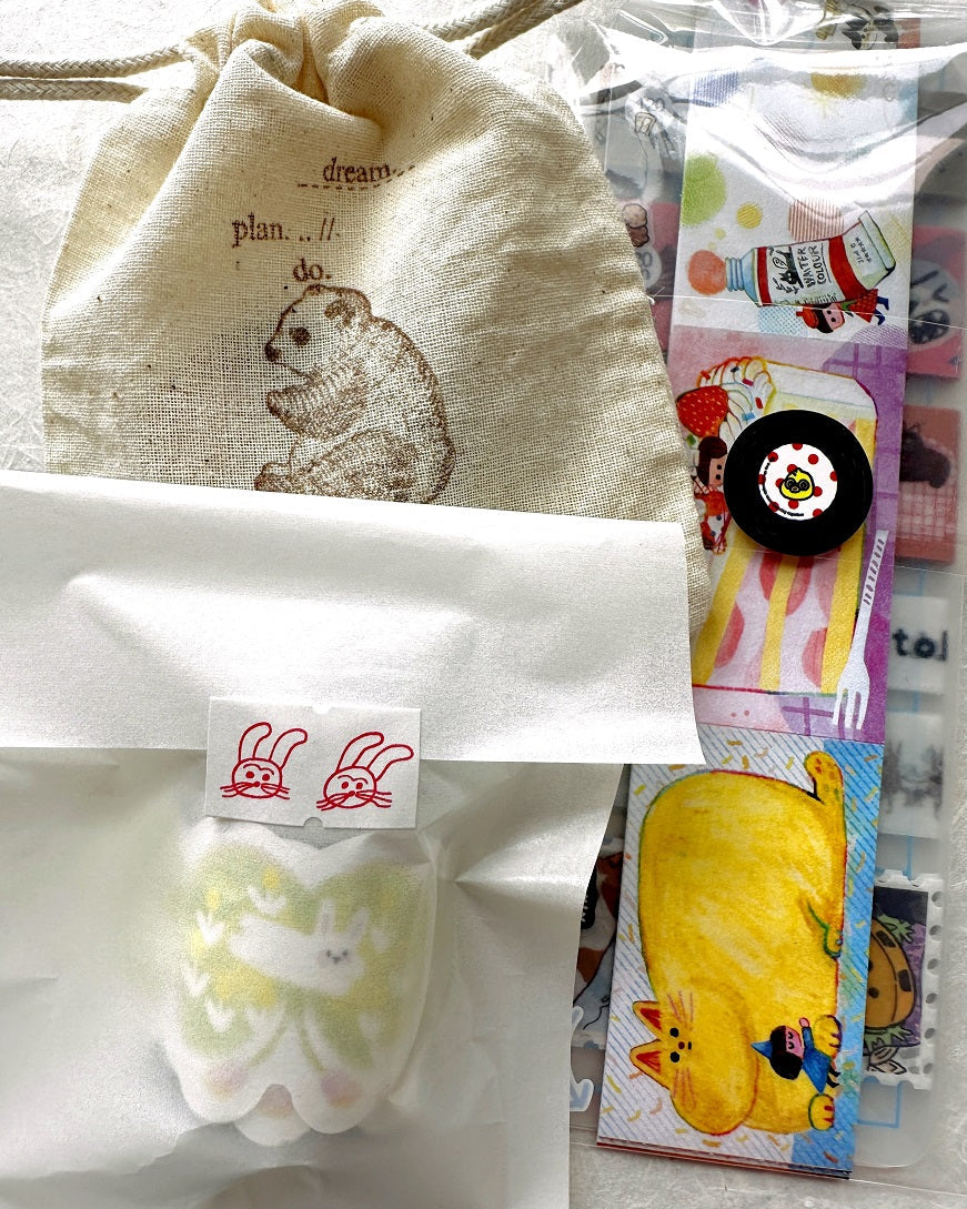 36Sublo x Necktie - Rabbit label sticker roll SAMPLES