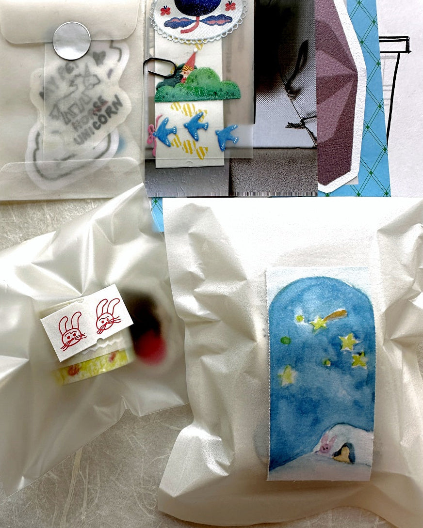 36Sublo x Necktie - Rabbit label sticker roll SAMPLES